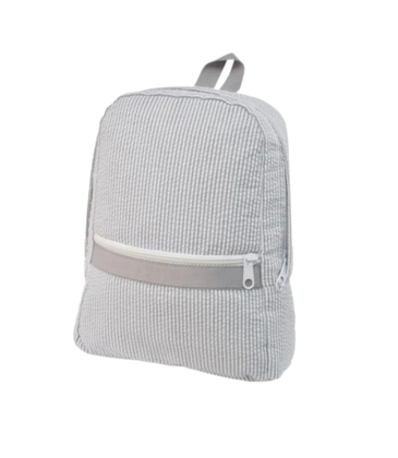 Mint Mint Seersucker Medium Backpack - Grey