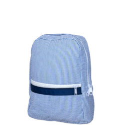 Mint Mint Seersucker Small Backpack - Navy