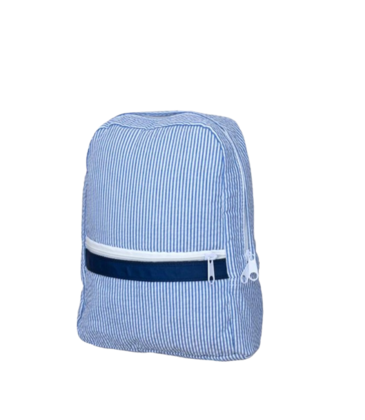 Mint Mint Seersucker Small Backpack - Navy