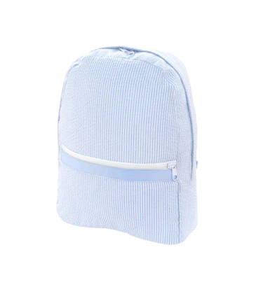 Mint Mint Seersucker Small Backpack - Baby Blue