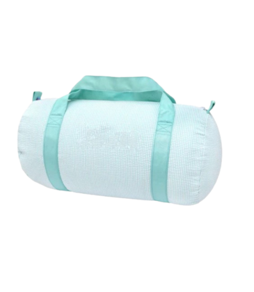 Mint Mint Seersucker Medium Duffel - Mint