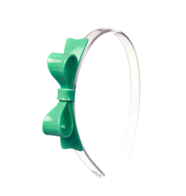 Lilies & Roses Bow Tie Green Headband