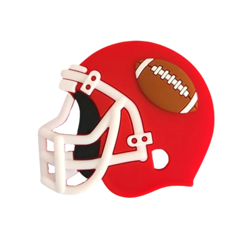 Football Helmet Teether - Red