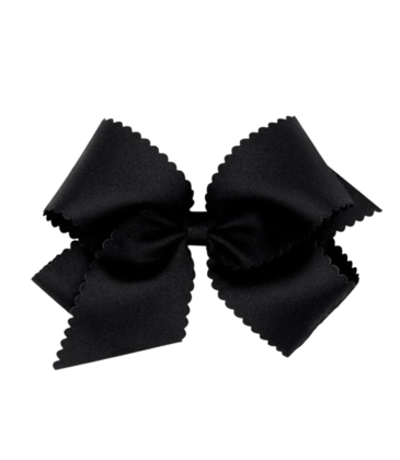 Wee Ones Wee Ones King Black Scallop Edge Bow