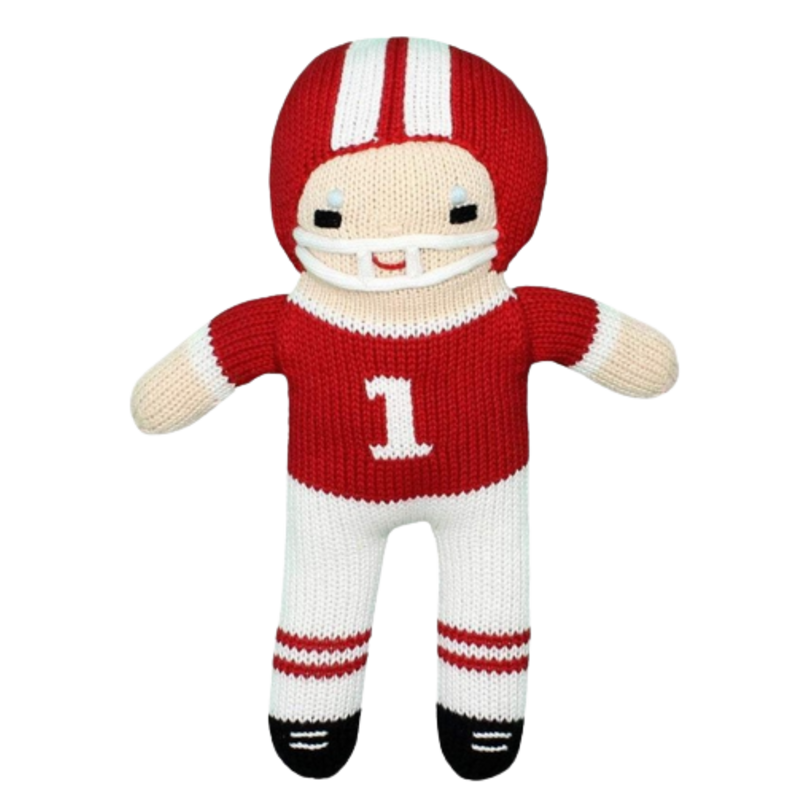 Zubels Zubels 12" Football Player Knit Doll - Red & White