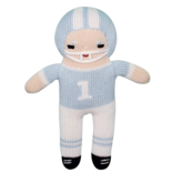 Zubels Zubels 12" Football Player Knit Doll - Light Blue & White