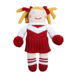 Zubels Zubels 12" Cheerleader Knit Doll - Red & White