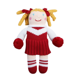 Zubels Zubels 12" Cheerleader Knit Doll - Red & White
