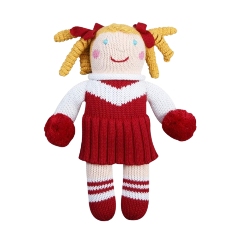 Zubels Zubels 12" Cheerleader Knit Doll - Red & White