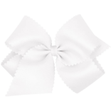 Wee Ones Wee Ones King White Scallop Edge Bow
