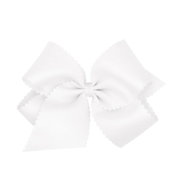 Wee Ones Wee Ones King White Scallop Edge Bow