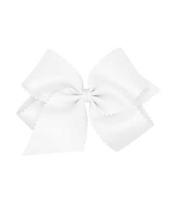 Wee Ones Wee Ones King White Scallop Edge Bow