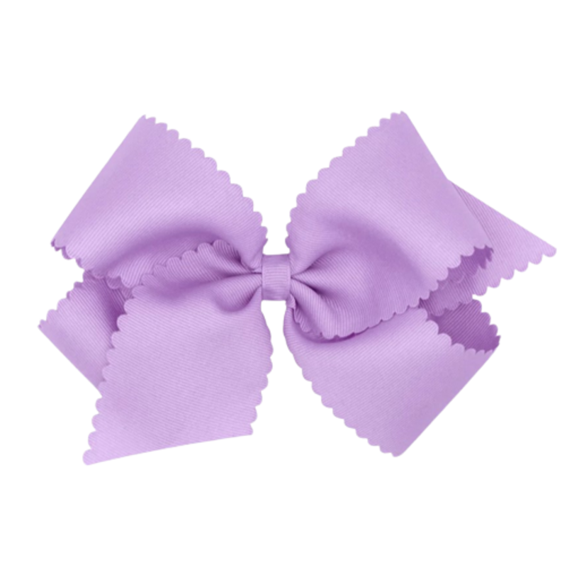 Wee Ones Wee Ones King Light Orchid Scallop Edge Bow