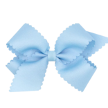 Wee Ones Wee Ones Medium Millennium Blue Scallop Edge Bow