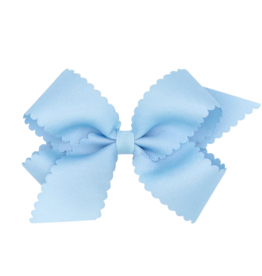 Wee Ones Wee Ones Medium Millennium Blue Scallop Edge Bow