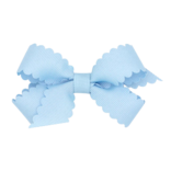Wee Ones Wee Ones Mini Millennium Blue Scallop Edge Bow