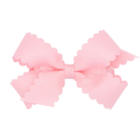 Wee Ones Wee Ones Mini Light Pink Scallop Edge Bow