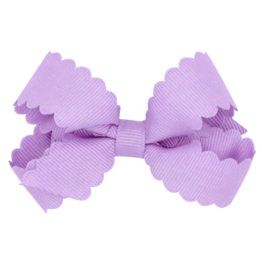 Wee Ones Wee Ones Mini Light Orchid Scallop Edge Bow