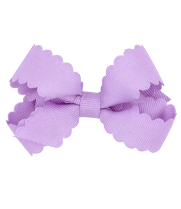 Wee Ones Wee Ones Mini Light Orchid Scallop Edge Bow