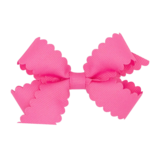 Wee Ones Wee Ones Mini Hot Pink Scallop Edge Bow