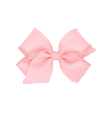 Wee Ones Wee Ones King Light Pink/Light Pink Moonstitch Bow