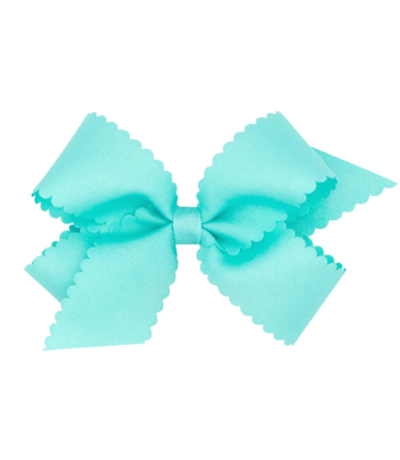 Wee Ones Wee Ones King New Aqua Scallop Edge Bow