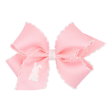 Wee Ones Wee Ones King Lt Pink w/ Embroidered White Bunny Bow