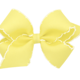 Wee Ones Wee Ones King Light Yellow/White Moonstitch Bow