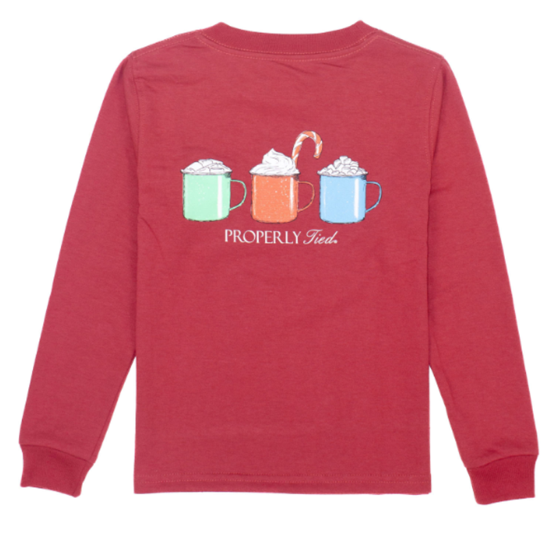 Properly Tied Properly Tied Cabernet LS Tee - Hot Chocolate