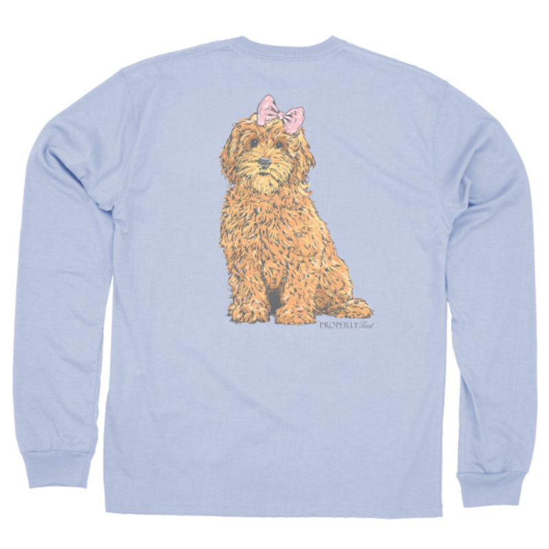 Properly Tied Properly Tied Periwinkle LS Tee - Goldendoodle