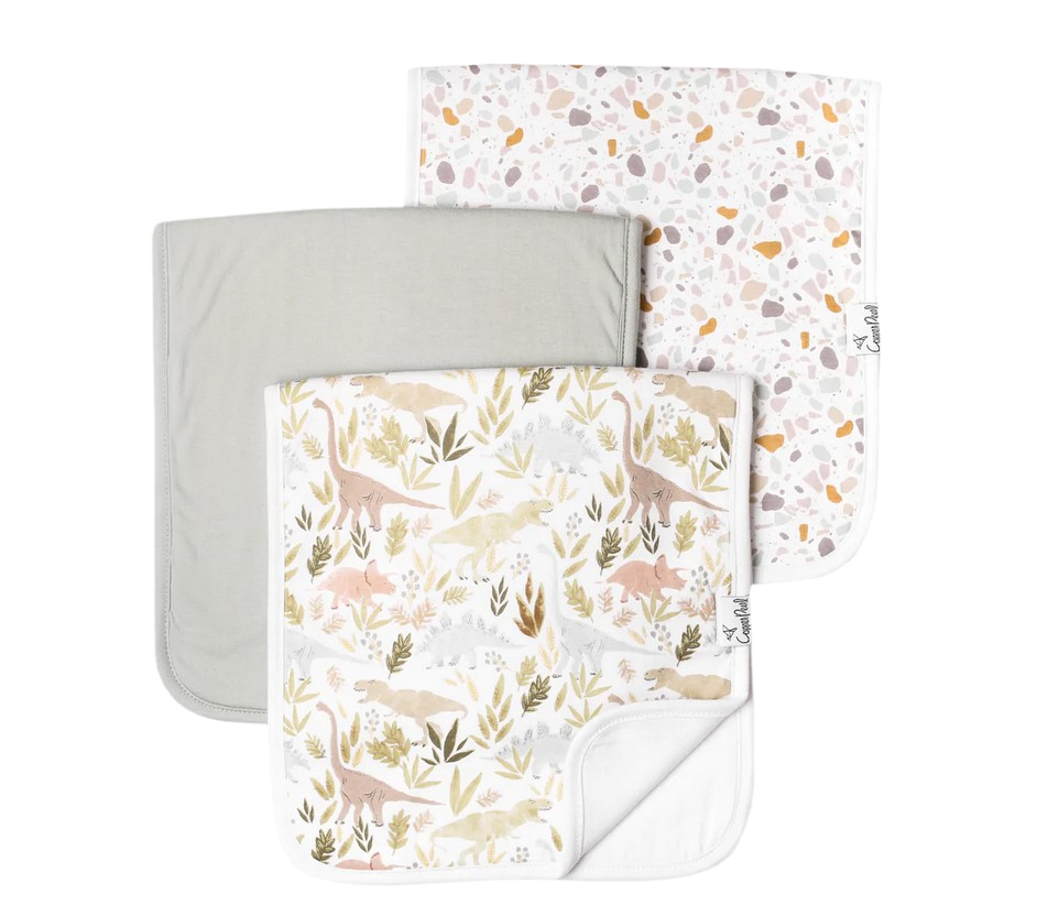 Copper Pearl Rex Burp Cloth Set (3pack) Bibs and Kids Boutique