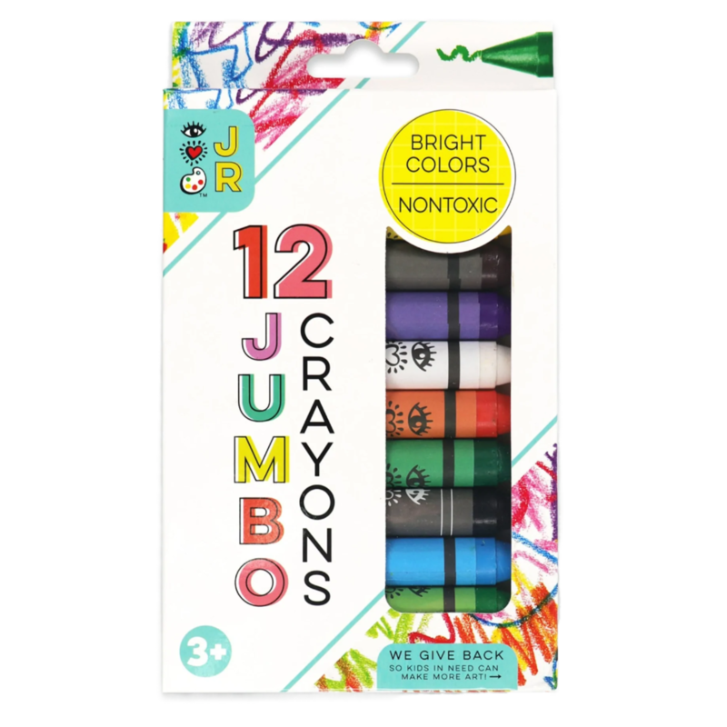 Bright Stripes 12 Jumbo Crayons