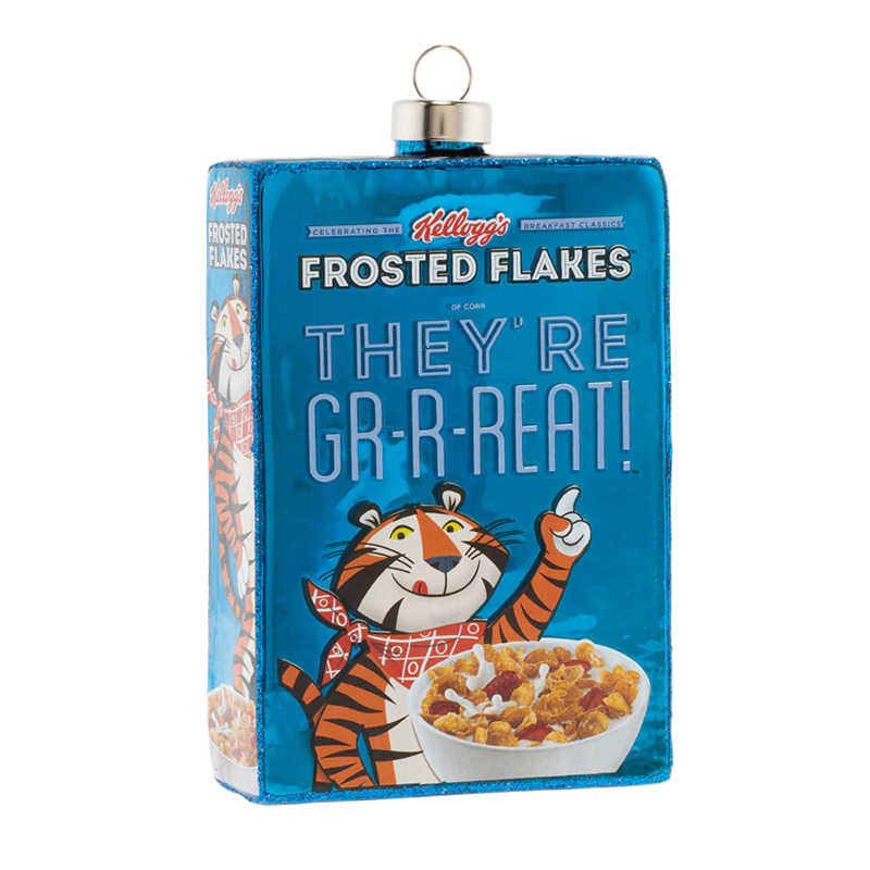Kat + Annie Kelloggs Frosted Flakes Vintage Cereal Box Ornament