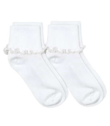 Jefferies Socks Cluny & Satin Lace Turn Cuff Socks 1 Pair White with P –  Fun & Fancy Children's Boutique