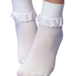 Jefferies Socks Jefferies Socks Eyelet Lace Socks 1 Pair - White