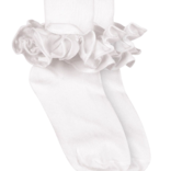 Jefferies Socks Jefferies Socks Misty Ruffle Lace Socks 1 Pair - White