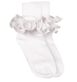 Jefferies Socks Jefferies Socks Misty Ruffle Lace Socks 1 Pair - White