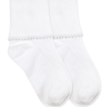 Jefferies Socks Jefferies Socks Tatted Edge Cuff Socks 1 Pair - White