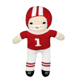 Zubels Zubels 7" Football Player Knit Rattle - Red & White