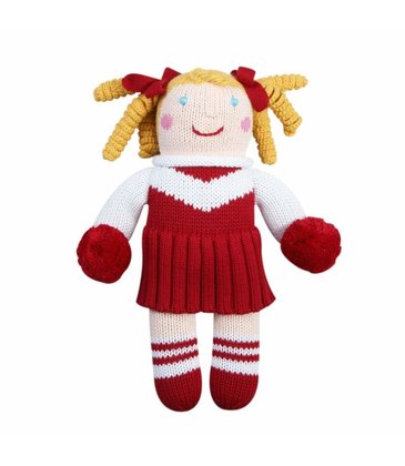Zubels Zubels 7" Cheerleader Knit Rattle - Red & White