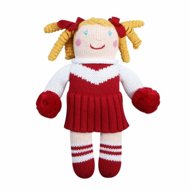 Zubels Zubels 7" Cheerleader Knit Rattle - Red & White