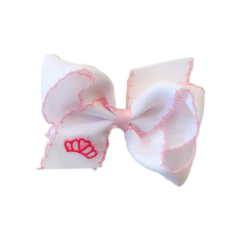 Wee Ones Wee Ones King Princess Crown Embroidered Bow