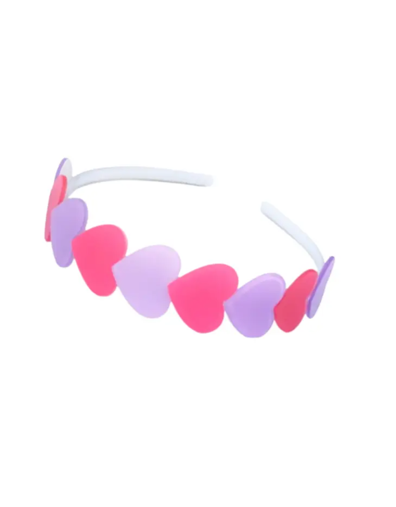 Lolo Pink/Lavender Heart Headband Bibs and Kids Boutique