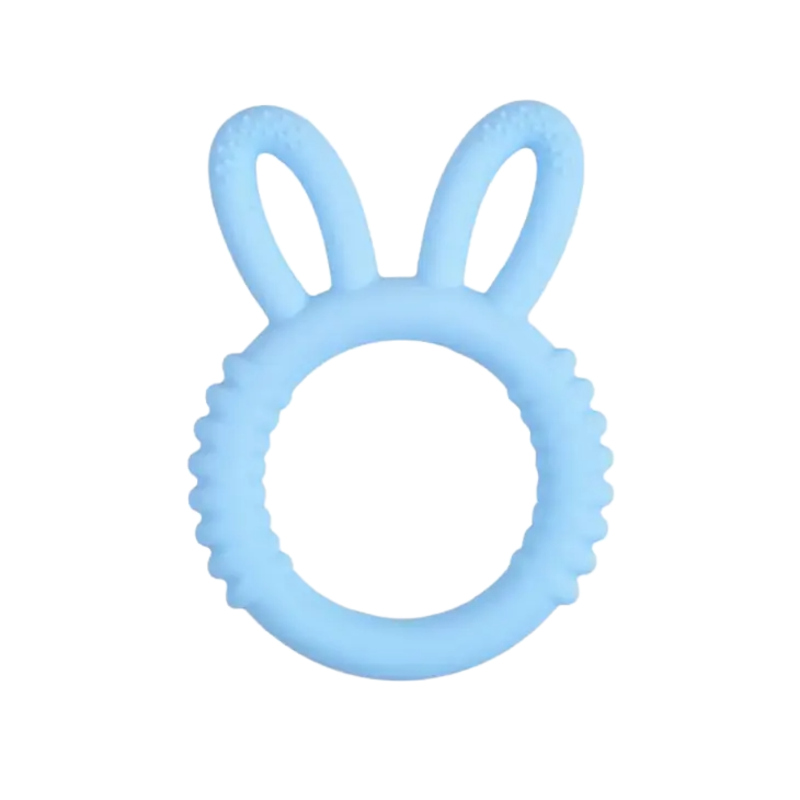 Boho + Babe Baby Blue Silicone Bunny Teether