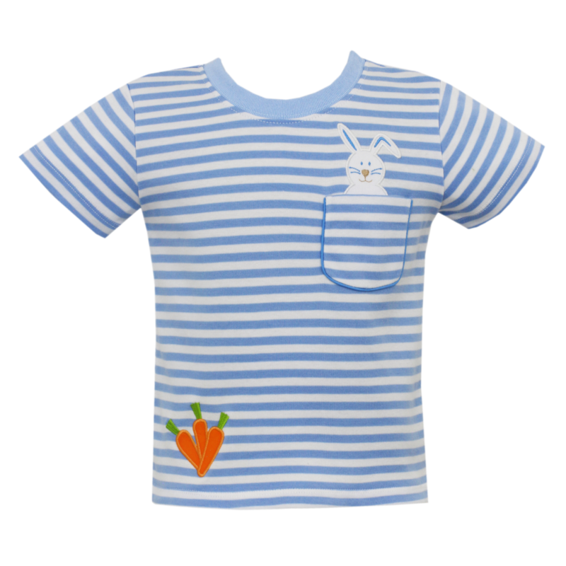 Claire & Charlie Claire & Charlie Bunny & Carrot Pocket T-Shirt