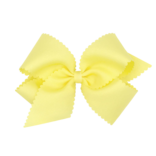 Wee Ones Wee Ones Medium Light Yellow Scallop Edge Bow