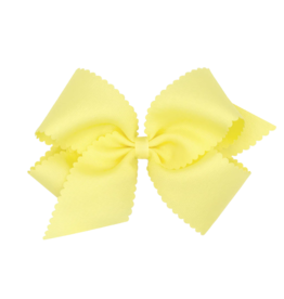Wee Ones Wee Ones Medium Light Yellow Scallop Edge Bow