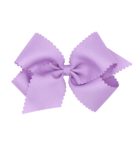 Wee Ones Wee Ones Medium Light Orchid Scallop Edge Bow