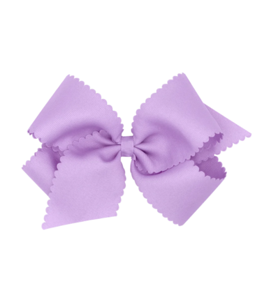 Wee Ones Wee Ones Medium Light Orchid Scallop Edge Bow