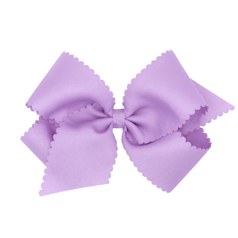 Wee Ones Wee Ones Medium Light Orchid Scallop Edge Bow